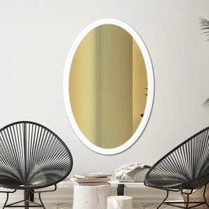 Zrkadlo Nordic Oval biele LED 70 x 110 cm