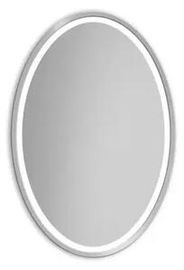 Zrkadlo Nordic Oval Silver LED 70 x 110 cm