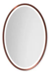 Zrkadlo Nordic Oval Copper LED 75 x 120 cm