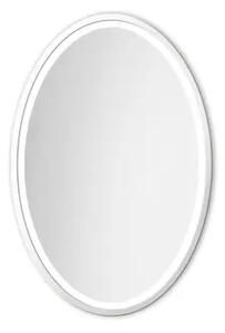 Zrkadlo Nordic Oval biele LED 70 x 110 cm
