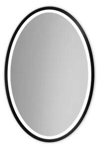 Zrkadlo Nordic Oval Black LED 70 x 110 cm