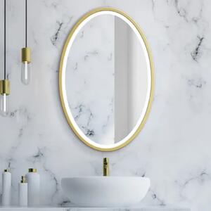 Zrkadlo Nordic Oval Gold LED 70 x 110 cm
