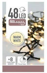 Svetelná vianočná reťaz Twinkle teplá biela, 48 LED