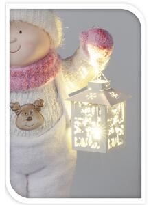 Vianočná dekorácia Dievčatko s lampášom, 25 x 17 x 42 cm