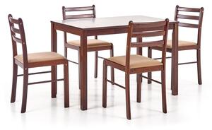 Halmar Jedálenský set New Starter, stôl + 4 stoličky, espresso
