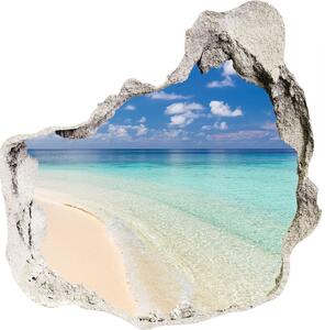 Nálepka 3D diera Pláž na maldivách nd-p-104787561