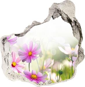 Nálepka diera na stenu betón Kvety na lúke nd-p-49015861