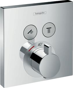 Hansgrohe Shower Select, termostatická batéria pod omietku, na 2 výstupy, chrómová, 15763000