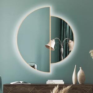 Zrkadlo Naseo Wood LED 90 x 100 cm