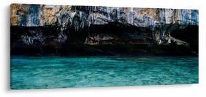 Obraz vody a skál (120x50 cm)