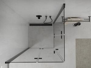Mexen Lima Duo sprchovací kút 70 x 70 cm, číre sklo-čierny profil, 856-070-070-50-00-02