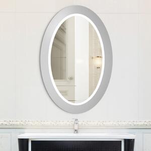 Zrkadlo Balde Oval LED Silver 45 x 65 cm