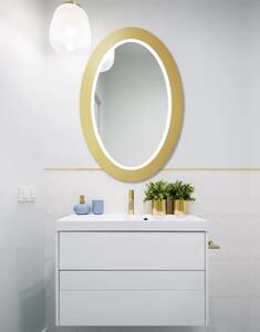 Zrkadlo Balde Oval LED Gold 45 x 65 cm