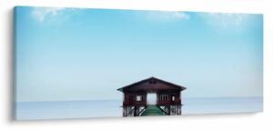 Obraz domu na mori (120x50 cm)