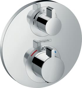 Hansgrohe Ecostat S, termostatická sprchová batéria pod omietku s uzatváracím ventilom, chrómová, 15757000