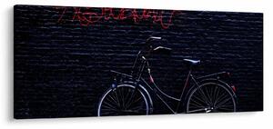 Obraz bicykla v Amsterdame (120x50 cm)