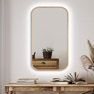Zrkadlo Mirel LED Ambient Wood 80 x 120 cm