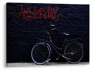 Obraz bicykla v Amsterdame (70x50 cm)