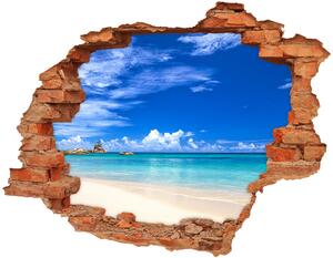 Nálepka 3D diera na stenu Tropické pláže nd-c-72192051