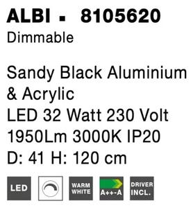 LED luster Albi 41 čierne