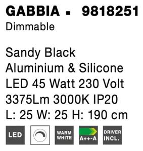 LED luster Gabbia 25 čierne