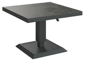 STÔL NA TERASU, kov, sklo, 85/85/51-71 cm Ambia Garden - Záhradné stoly