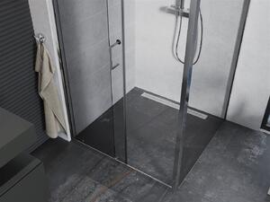 Mexen APIA, sprchový kút s posuvnými dverami 90 (dvere) x 90 (stena) cm, 5mm číre sklo, chrómový profil, 840-090-090-01-00