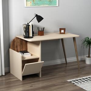 Písací stolík Somimi 4 (orech svetlý + béžová) . Vlastná spoľahlivá doprava až k Vám domov. 1095009