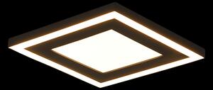 Trio R67212032 LED stropné svietidlo Carus 1x10W+7W | 1250lm+ 800lm | 3000K - oddelené vypínače, čierna