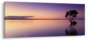 Obraz vodnej hladiny pri východe slnka (120x50 cm)