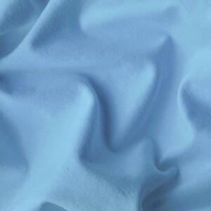 Jersey prestieradlo na jednolôžko - 90 x 200 cm - stredne modré - 100% bavlna
