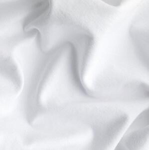 Jersey prestieradlo na jednolôžko - 90 x 200 cm + 30 cm - biele - 100% bavlna
