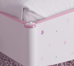 Detská posteľ Susy 120x200cm - biela/ružová