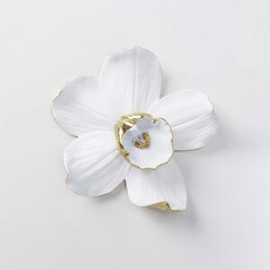 KARE DESIGN Sada 4 ks – Dekorácia na stenu Orchid 25 cm – biela 24,5 × 23,8 × 6,7 cm
