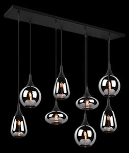 Trio 317000832 závesný luster Lumina 8x40W | E14- nastaviteľná výška, čierna, chróm