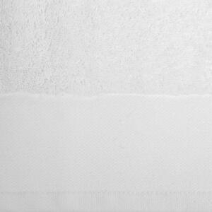 Hladký uterák JULITA v bielej farbe s jemným detailom na okraji Biela