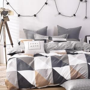 Moderné sivé obojstranné posteľné obliečky 100% bavlna Sivá