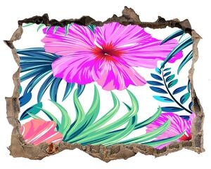 3D díra na zeď Havajské kvety nd-k-85241355