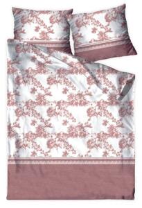 Krásne béžové bavlnené vintage posteľné obliečky Béžová
