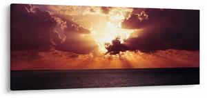 Obraz slnko za mrakmi (120x50 cm)