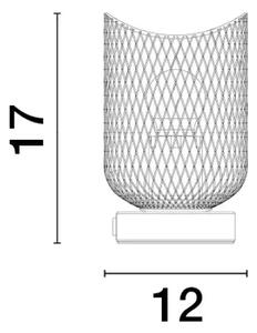 Dizajnová stolová lampa Lyron 12 biele