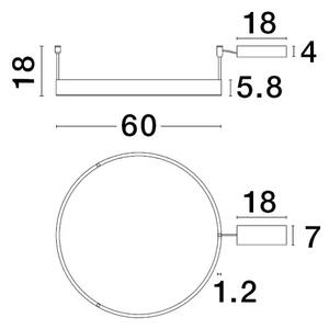 Stropné svietidlo LED so stmievaním Motif 60 čierne