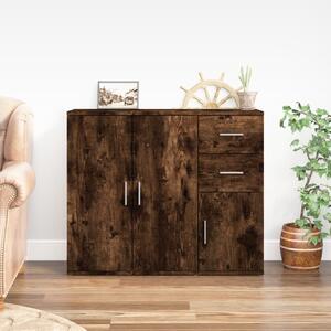 Komoda dymový dub 91x29,5x75 cm spracované drevo