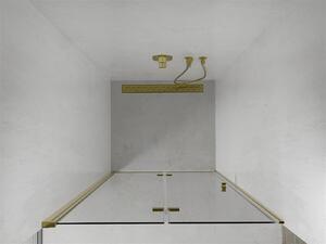 Mexen LIMA sprchové skladacie dvere ku sprchovému kútu 100 cm, zlatá-priehľadná, 856-100-000-50-00