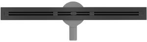 Mexen Flat Super Slim, super tenký odtokový žľab s 360° rotačným sifónom 50 cm, čierna matná, 1751050