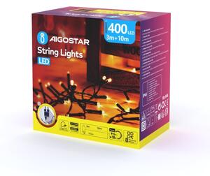 Aigostar - LED Vonkajší vianočný reťaz 400xLED/8 funkcií 13m IP44 teplá biela