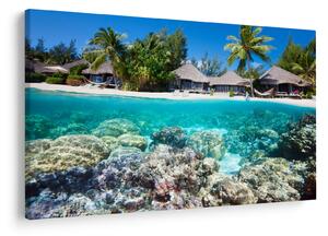 Obraz pláže na tropickom ostrove (90x60 cm)