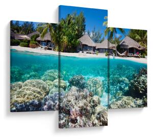 Obraz pláže na tropickom ostrove (90x60 cm)