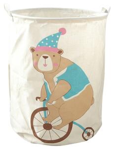 Kôš na hračky a bielizeň s potlačou CIRCUS BEAR 35x45 cm, krémový