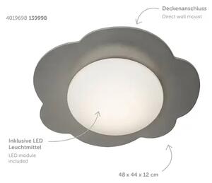 LED stropného svetlo „Clouds“ sivá